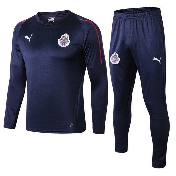 Trainingsanzug Chivas 2019-20 Blau Fussballtrikots Günstig